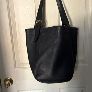 Coach Blue Leather Tote Bag